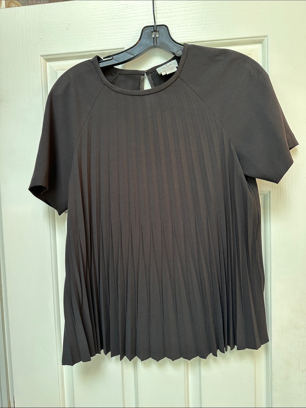 kate spade Black Pleated Short-Sleeve Blouse